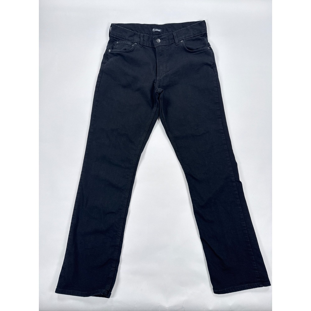 Origin Jeans Mens 34 Black Straight Stretch Denim USA 34x34 Delta Flex